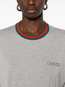 Gucci Web Detail Cotton T Shirt