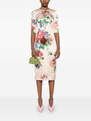 Dolce & Gabbana Flower Print Midi Dress
