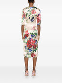 Dolce & Gabbana Flower Print Midi Dress