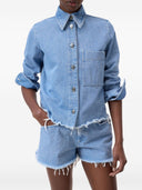 Giacca di cotone in denim chiusa