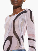 Pucci tryckt tyll t -shirt