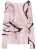 Pucci tryckt tyll t -shirt