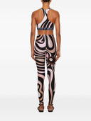 Leggings in nylon stampati a pucci