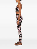Leggings in nylon stampati a pucci