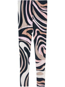 Leggings in nylon stampati a pucci