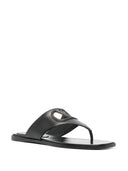 Valentino Garavani V Logo schnitt Ledersandalen aus