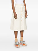 Gonna midi abbottonata da moncler