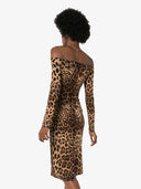 Abito stampato Dolce & Gabbana Leopard