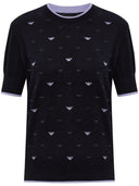 Emporio Armani Allover Logo Baumwollpullover
