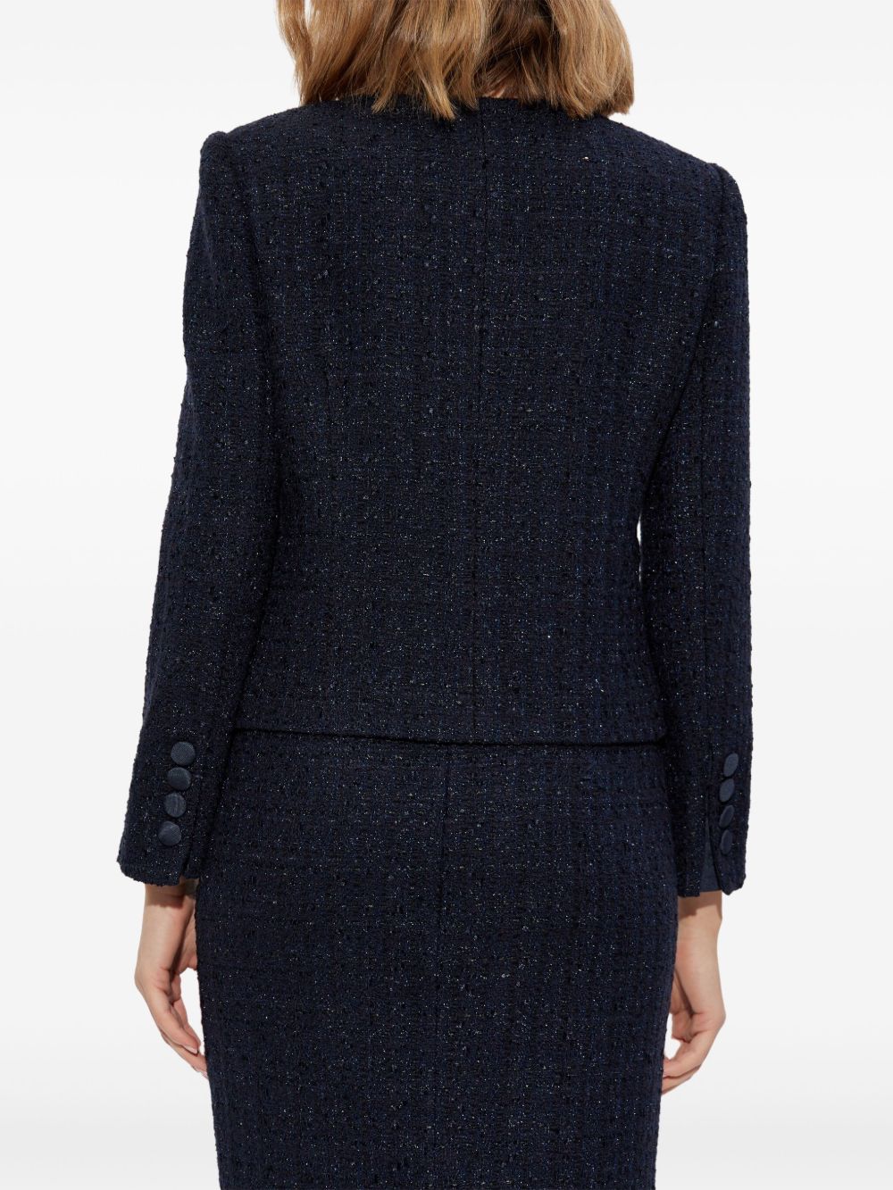 Emporio Armani Tweed Short Blazer Jacket
