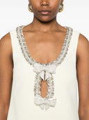 Self Portrait Crepe Bow Mini Dress