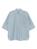 Brunello Cucinelli geborduurd katoenen shirt