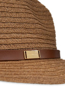 Sombrero de fedora de paja emporio armani