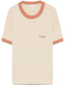 Chloè Logo Cotton T Shirt