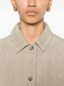 Camicia toteme main morbida in pelle scamosciata