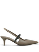 Brunello Cucinelli Leather Slingback Pumps