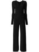 Norma Kamali V Neck Jersey Jumpsuit
