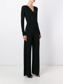Norma Kamali V Neck Jersey Jumpsuit