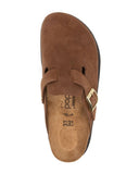 Birkenstock Boston Chunky zamszowe skórzane kapcie