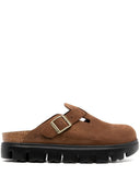 Birkenstock Boston Chunky zamszowe skórzane kapcie