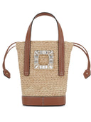 Roger Vivier Viv Skate Rafia Bucket Bag