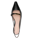 Emporio Armani Exclusive Leather Slingback Ballets