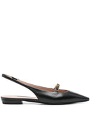 Emporio Armani Exclusive Leather Slingback Ballets