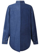 E.L.V. Denim denim katoenen shirt