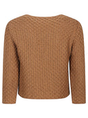 Maglione di base in cotone e lino