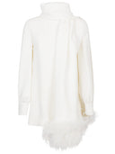 Valentino Feathered Silk Top
