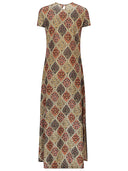 Siyu gedrucktes langes Kleid