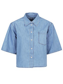 Camisa de algodón de mezclilla de sosue