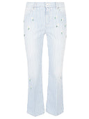 Ich liebe meine mit den Hosen gestreiften Baumwollhosen