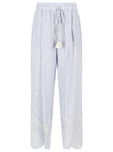 Front Street geborduurde katoenen broek