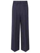 Linge de rue avant mélange pantalon à jambes larges