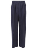 Linge de rue avant mélange pantalon à jambes larges