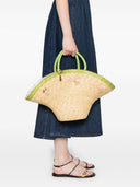 La Milanesa Calore Straw Tote Bag