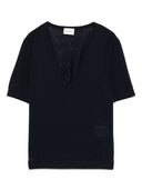Closed Cotton And Linen V Necked T Shirt
