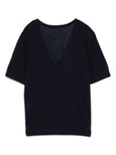 Closed Cotton And Linen V Necked T Shirt