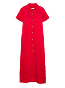 Khaite Silk And Cotton Blend Long Shirtdress