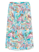 Alessandro Enriquez Printed Midi Skirt