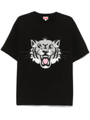 Kenzo t-shirt de coton tigre joyeux