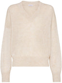 Brunello Cucinelli mohair suéter de lana espumoso
