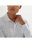 Brunello Cucinelli Cashmere en Silk Knitted Polo