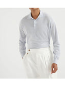Brunello Cucinelli Cashmere en Silk Knitted Polo