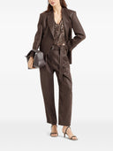 Brunello Cucinelli Shiny Linen Jacket With Shiny Details