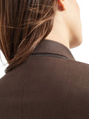 Brunello Cucinelli Shiny Linen Jacket With Shiny Details