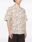 Emporio Armani Printed Linen Blend Shirt