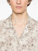 Emporio Armani Printed Linen Blend Shirt