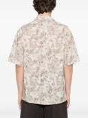 Emporio Armani Printed Linen Blend Shirt